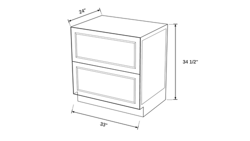 Shaker White- 2DB33 TRAY technical diagram