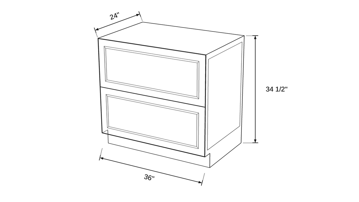 Shaker White- 2DB36 TRAY technical diagram