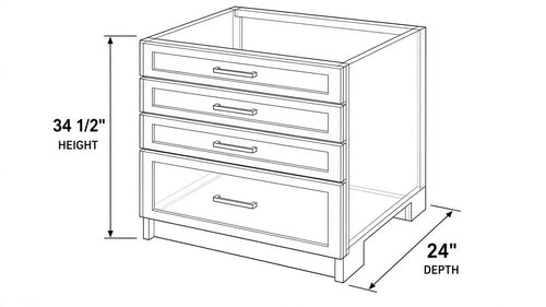 Shaker White- 3DB33 technical diagram
