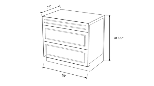 Shaker White- 3DB36 technical diagram