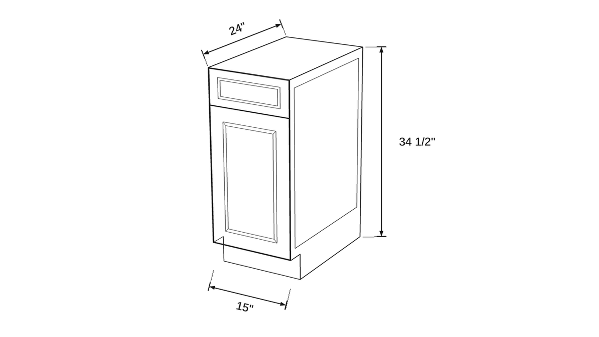 Shaker White- B15 technical diagram