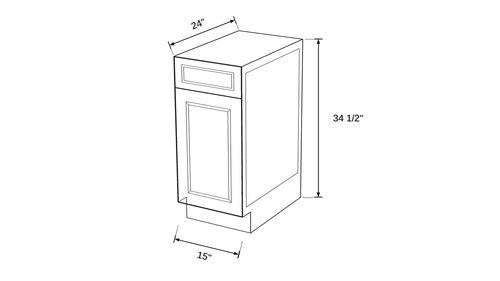 Shaker White- B15 technical diagram