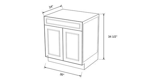 Shaker White- B30 technical diagram