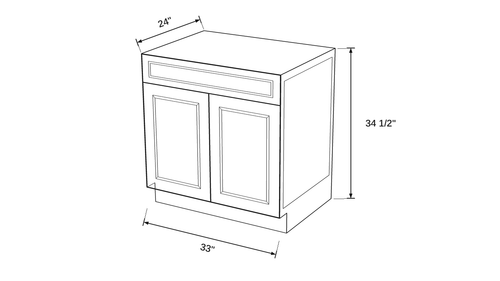 Shaker White- B33 technical diagram