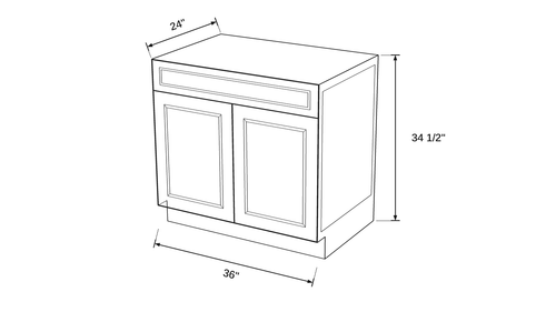 Shaker White- B36 technical diagram
