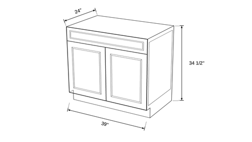 Shaker White- B39 technical diagram