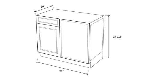 Shaker White- BBC45 technical diagram