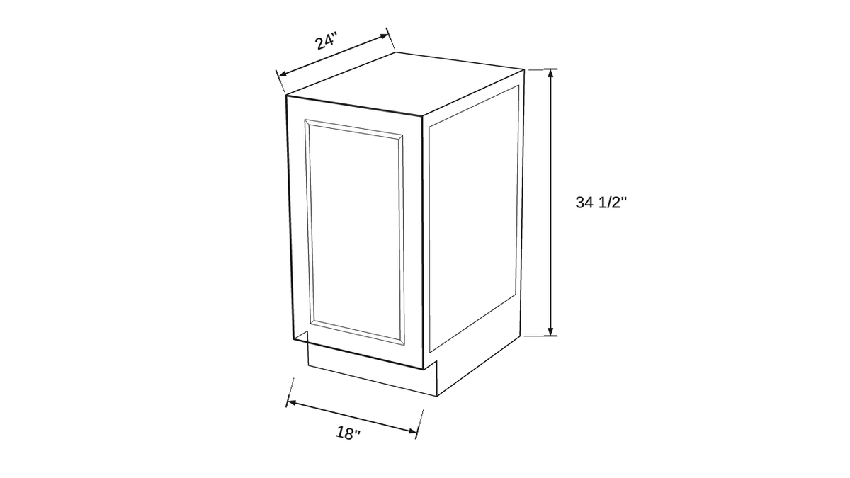 Shaker White- BW18 FH technical diagram