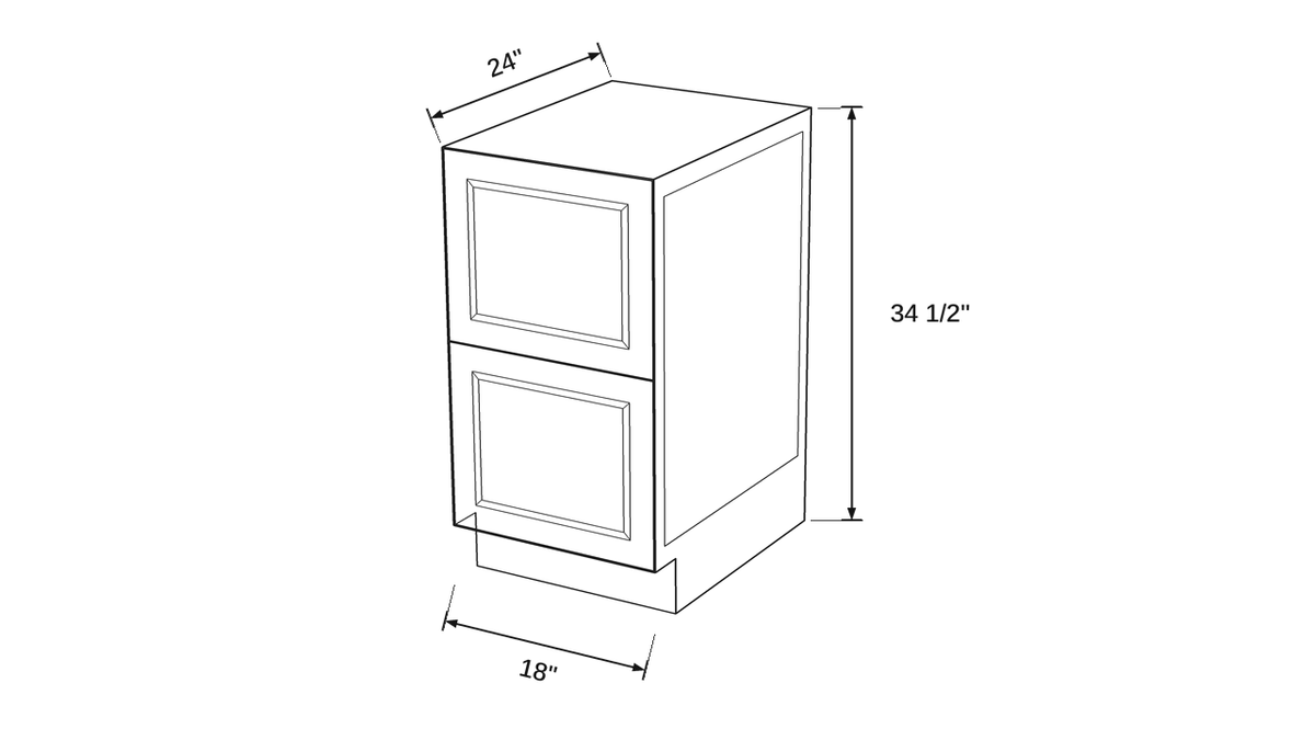 Shaker White- DDB18 technical diagram