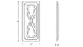 Shaker White- DDT9624 technical diagram