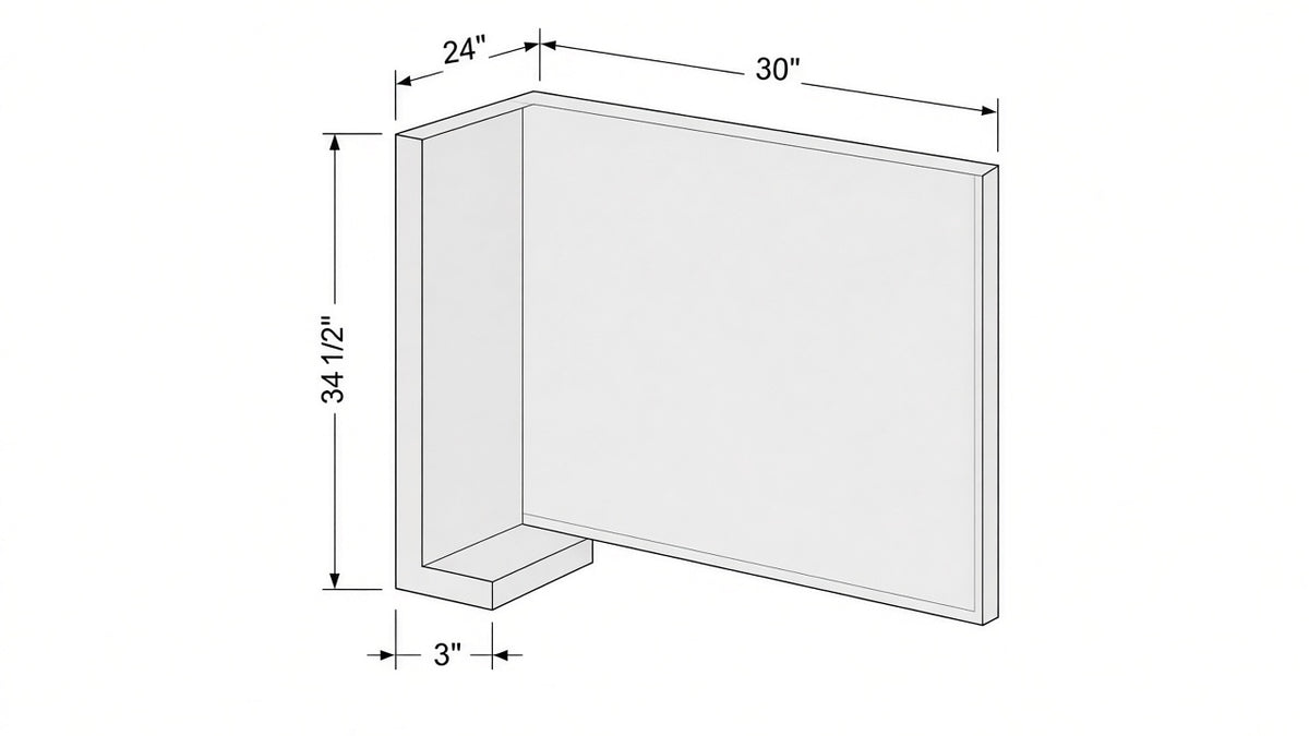 Shaker White- DWP324 technical diagram