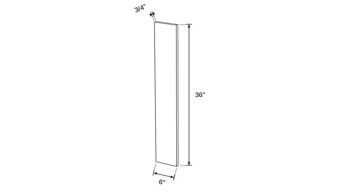 Shaker White- F636 technical diagram