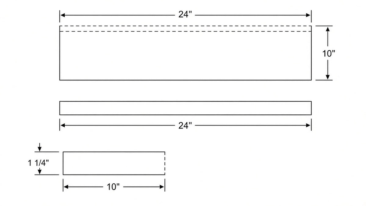 Shaker White- FLSH2410 technical diagram