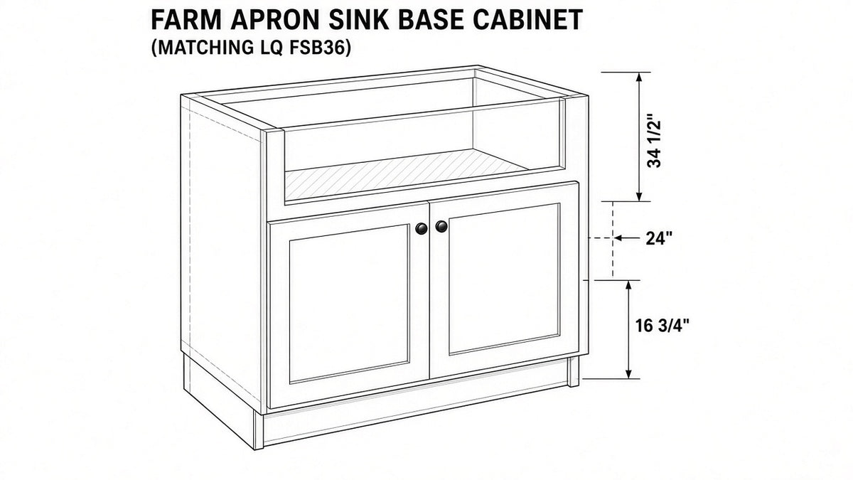 Shaker White- FSB36 technical diagram