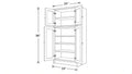 Shaker White- PC2424X96 technical diagram