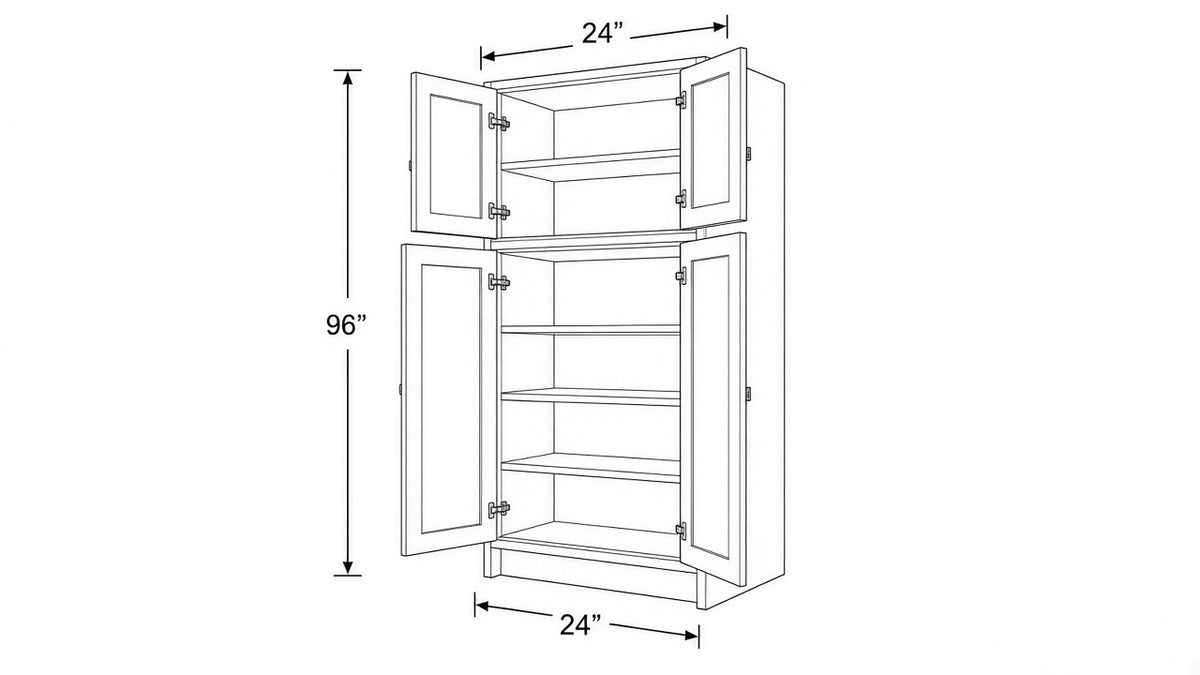 Shaker White- PC2424X96 technical diagram