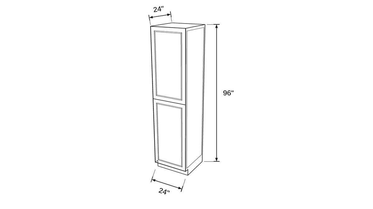 Shaker White- PC2424X96 technical diagram