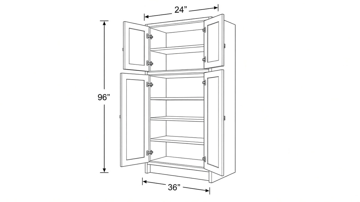 Shaker White- PC3624X96 technical diagram