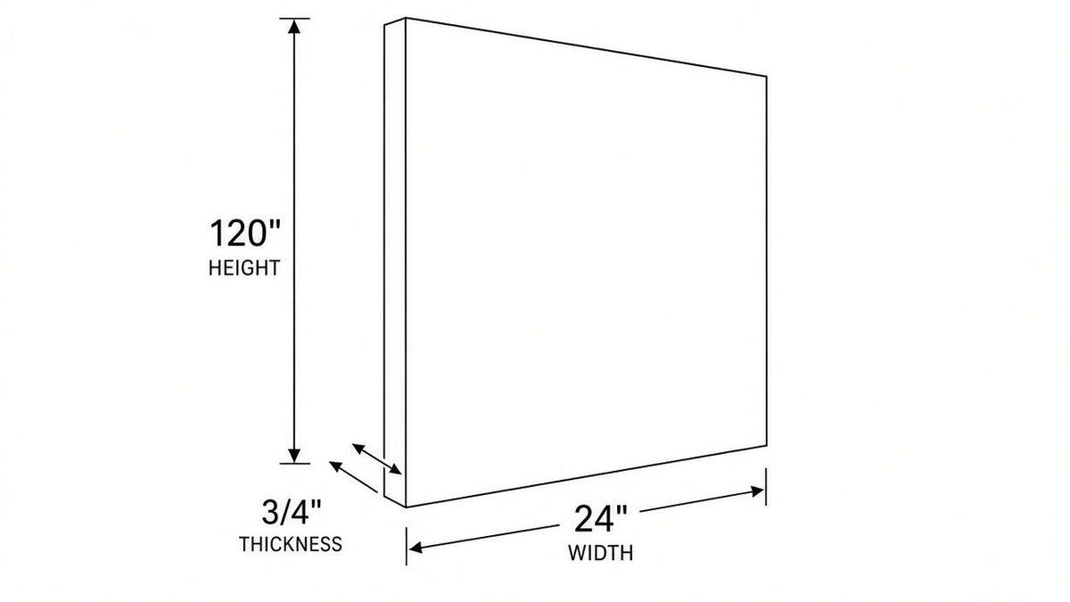 Shaker White- REP24X120 technical diagram