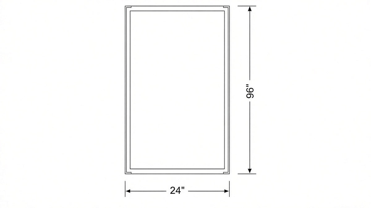 Shaker White- REP24X96 technical diagram