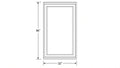 Shaker White- REP32X96 technical diagram