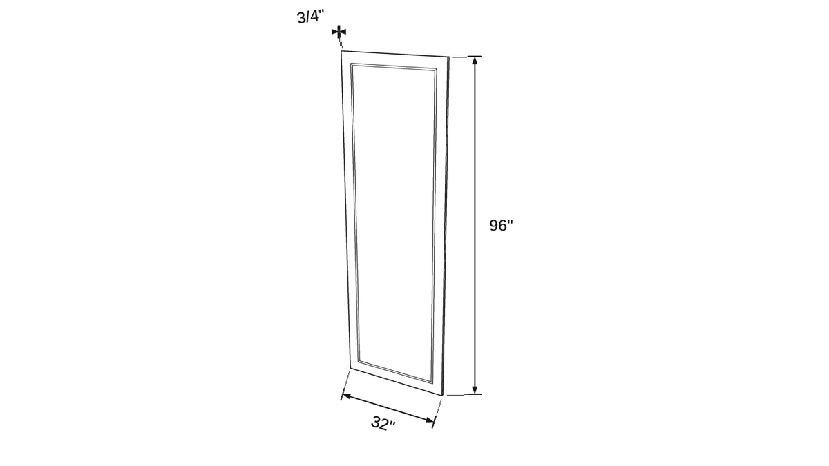 Shaker White- REP32X96 technical diagram