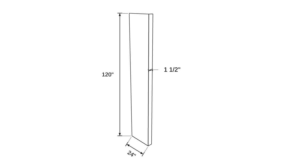 Shaker White- RP24X120 technical diagram
