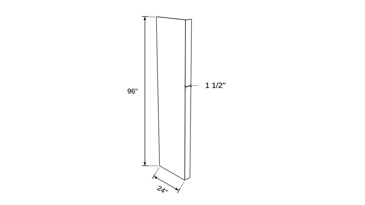 Shaker White- RP24X96 technical diagram