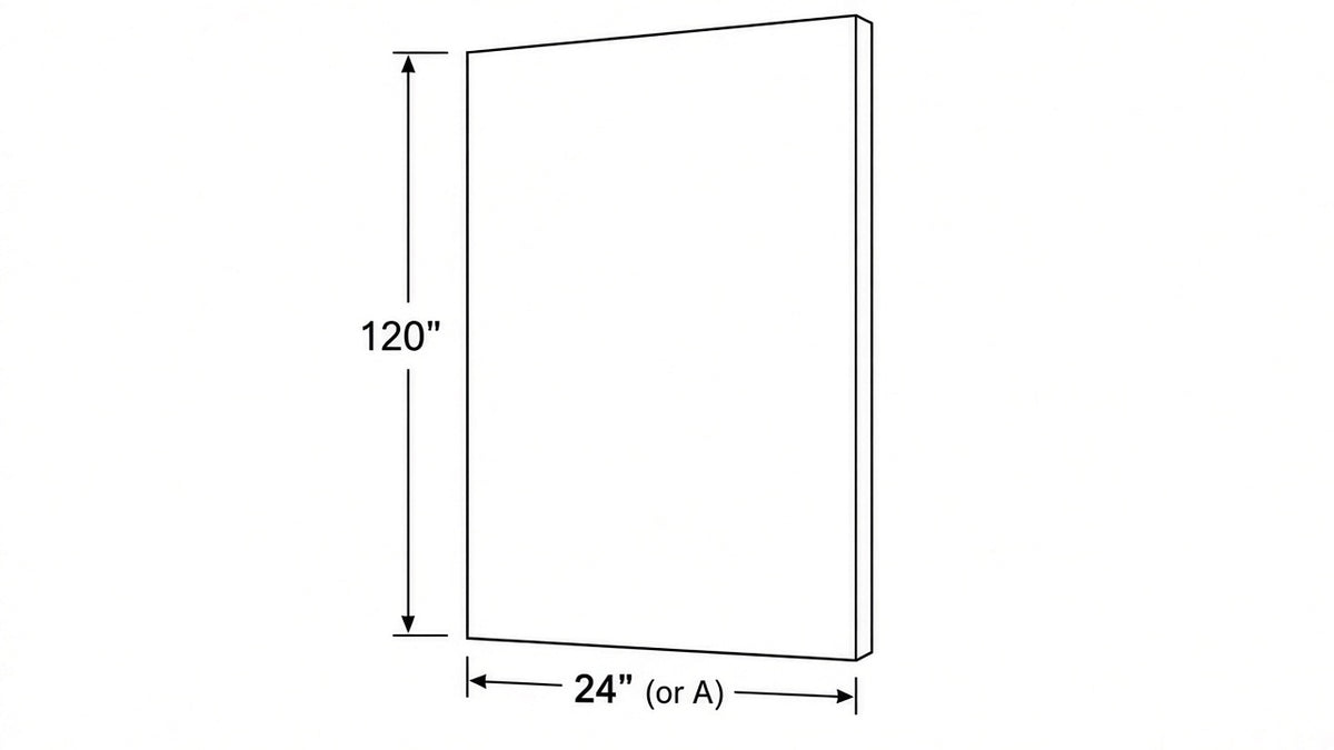 Shaker White- RP324X120 technical diagram