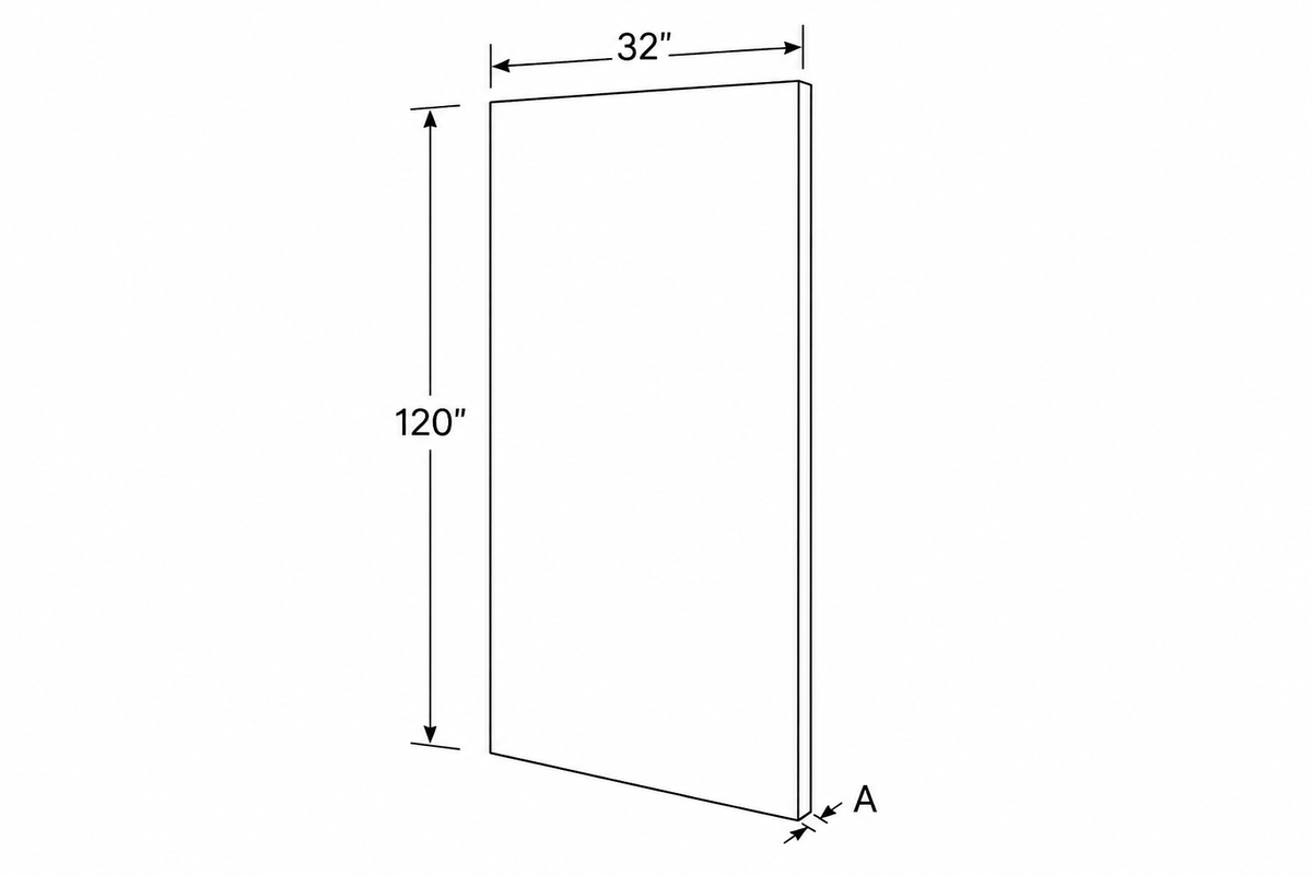 Shaker White- RP32X120 technical diagram