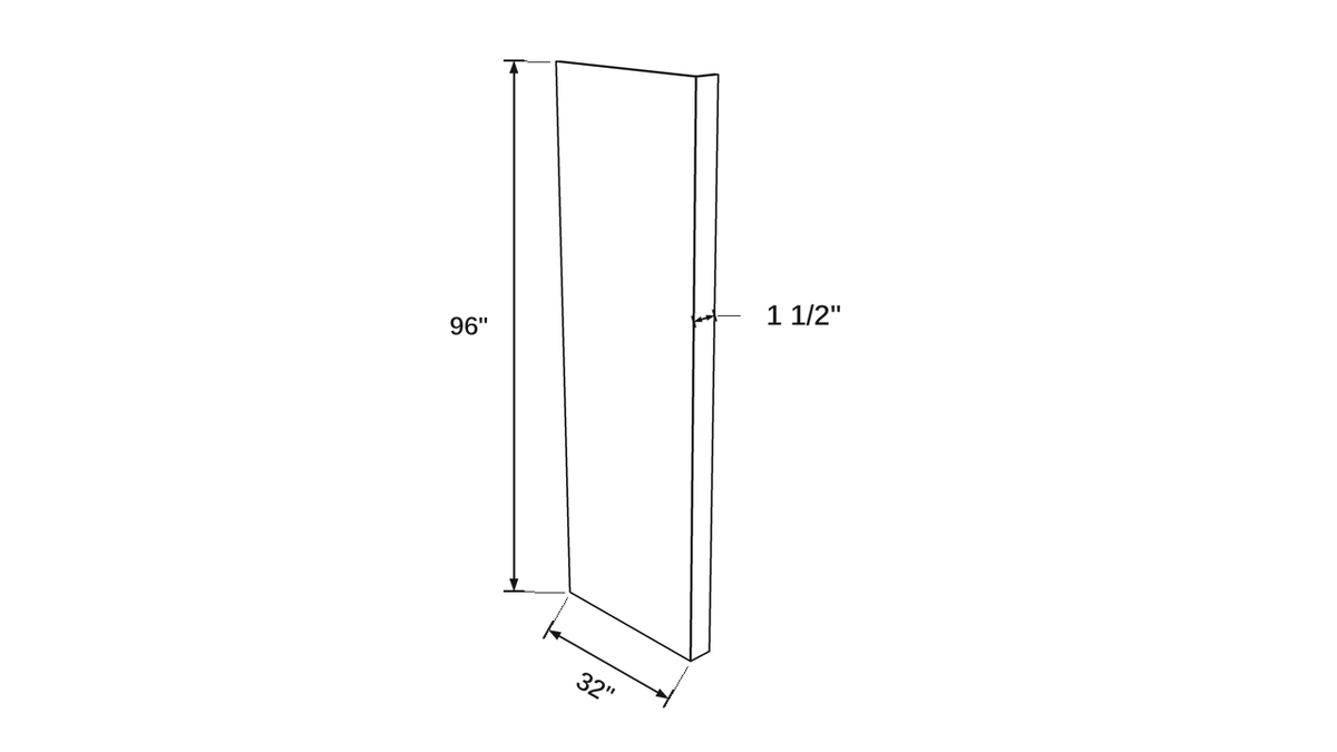 Shaker White- RP32X96 technical diagram