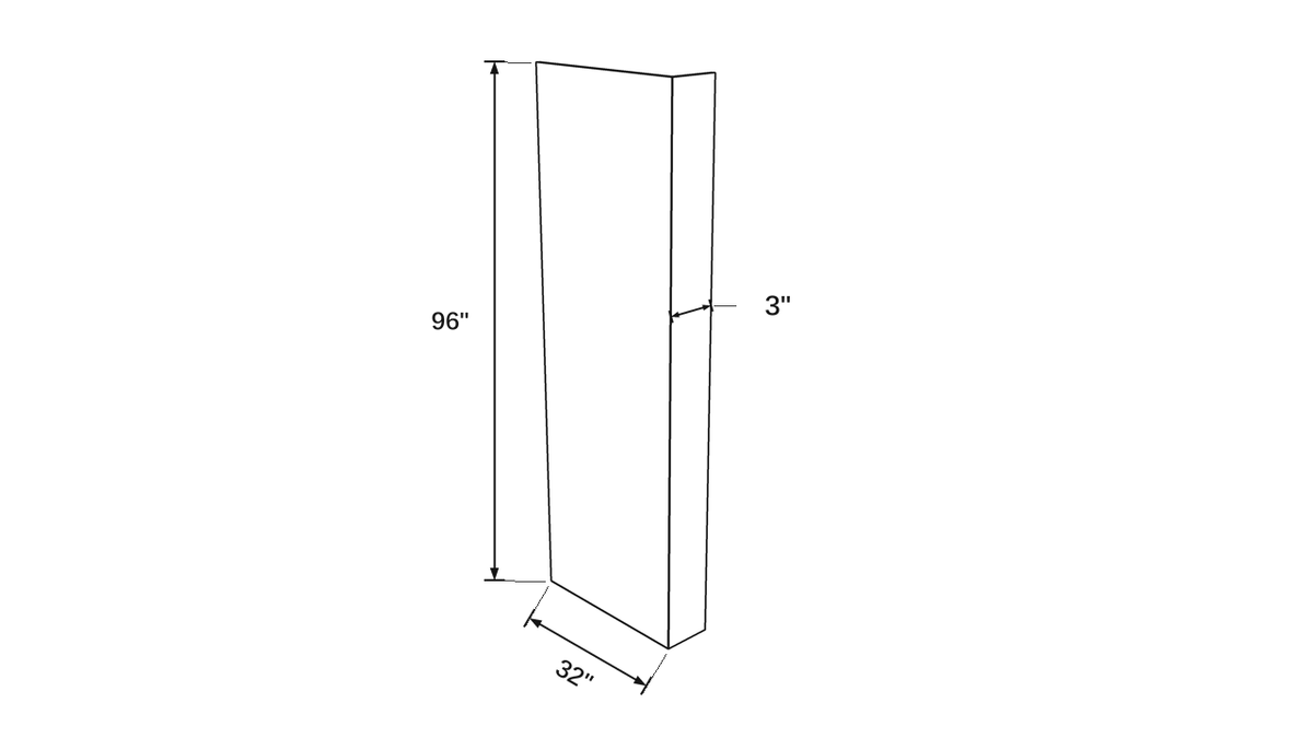 Shaker White- RP332X96 technical diagram