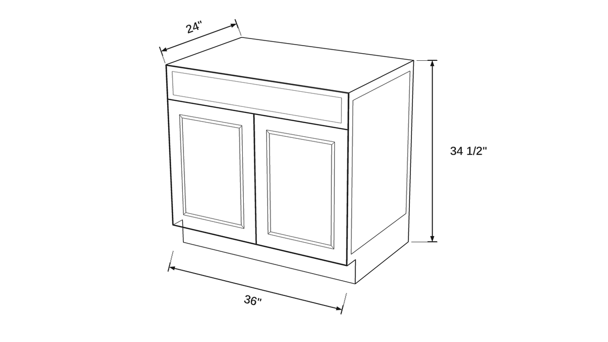 Shaker White- SB36 technical diagram