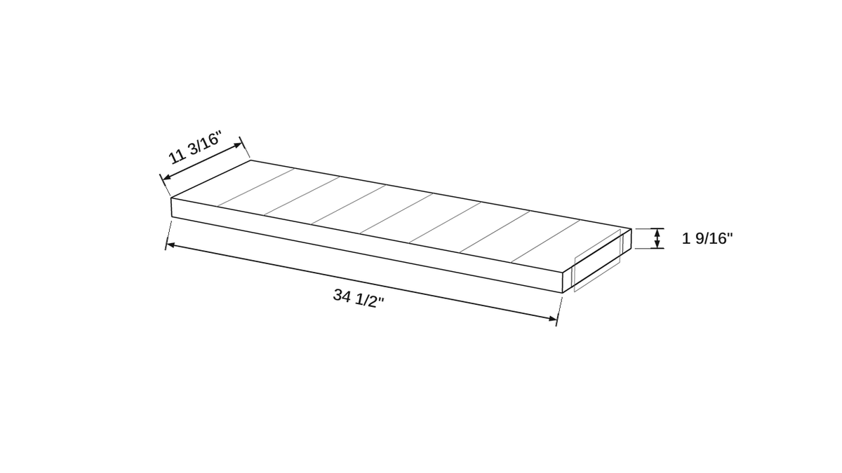 Shaker White- SGH3612 technical diagram