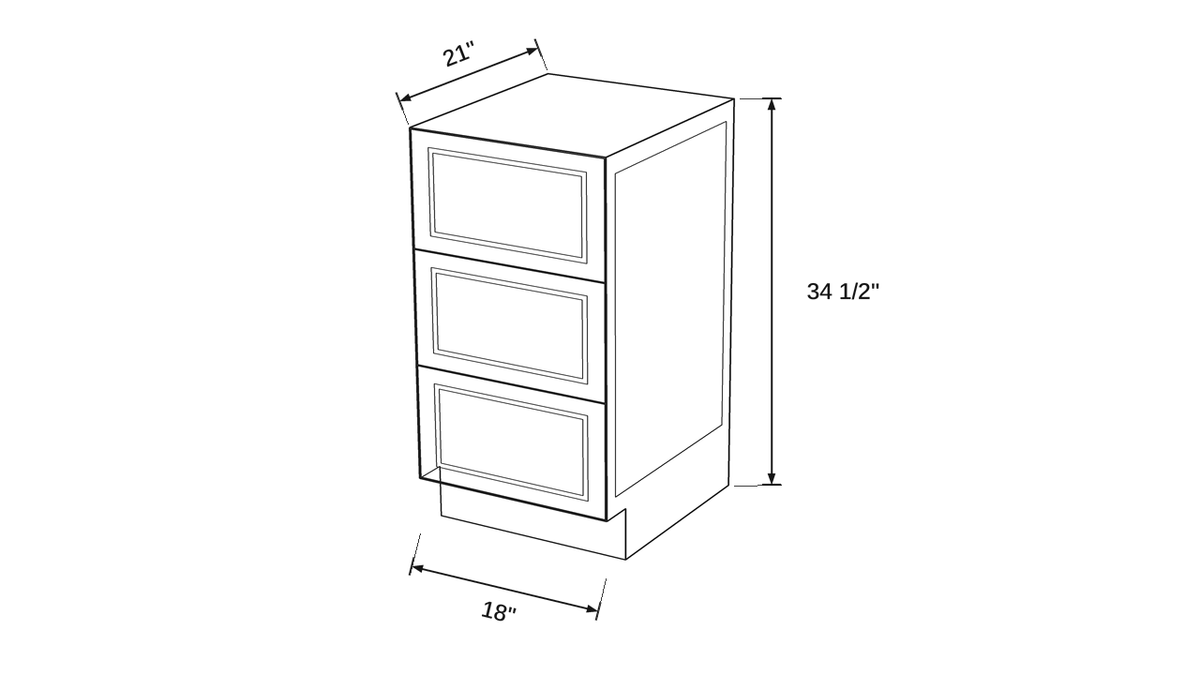 Shaker White- VDB18 technical diagram