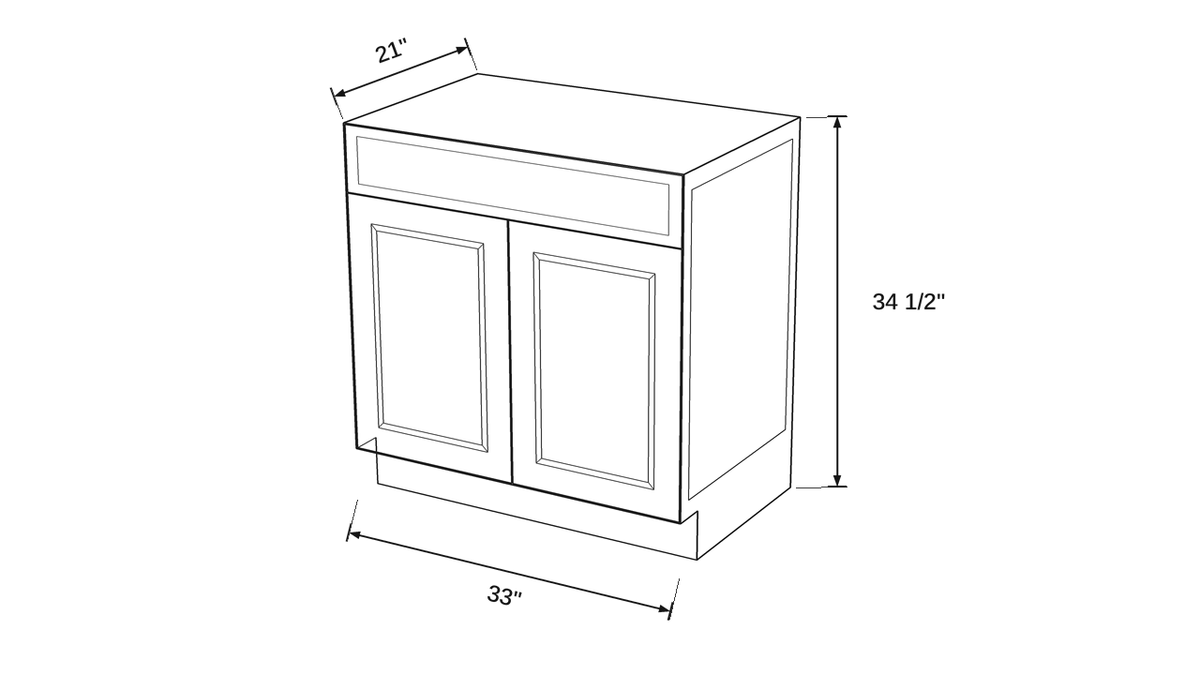 Shaker White- VSB33 technical diagram