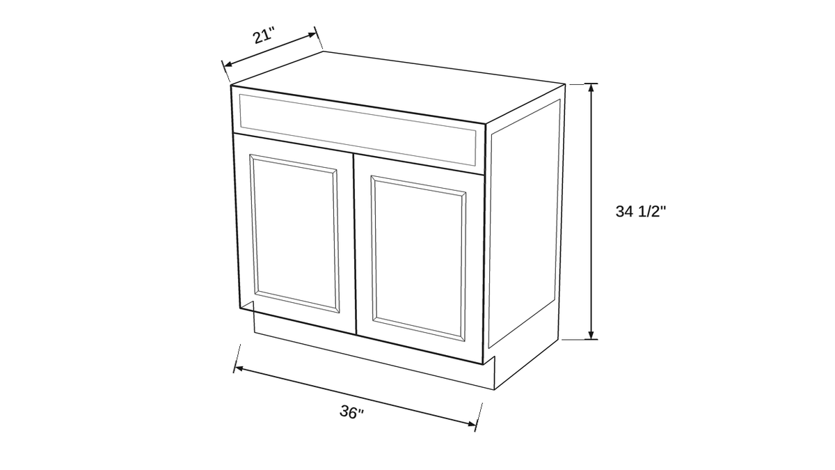 Shaker White- VSB36 technical diagram