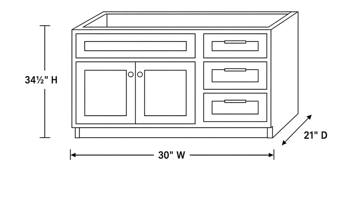 Shaker White- VSDB30R technical diagram