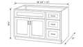 Shaker White- VSDB36R technical diagram