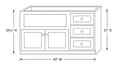 Shaker White- VSDB42R technical diagram