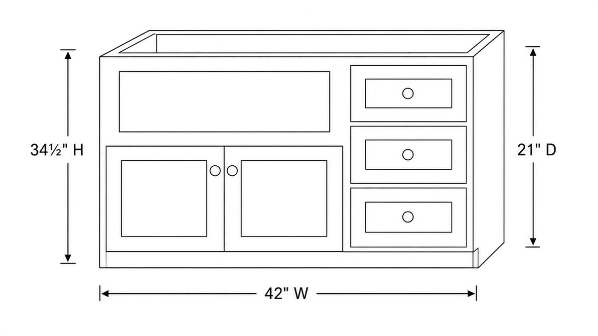 Shaker White- VSDB42R technical diagram