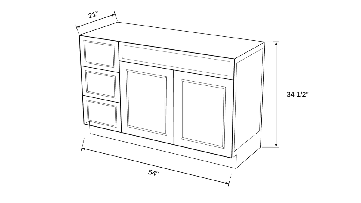 Shaker White- VSDB54 technical diagram