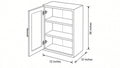 Shaker White- W1236 technical diagram