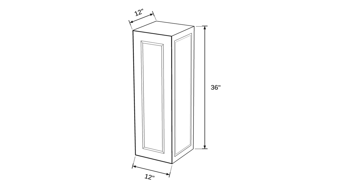 Shaker White- W1236 technical diagram