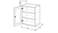 Shaker White- W1536 technical diagram