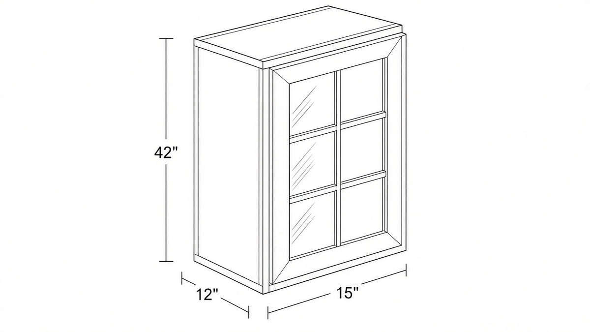 Shaker White- W1542 GD technical diagram