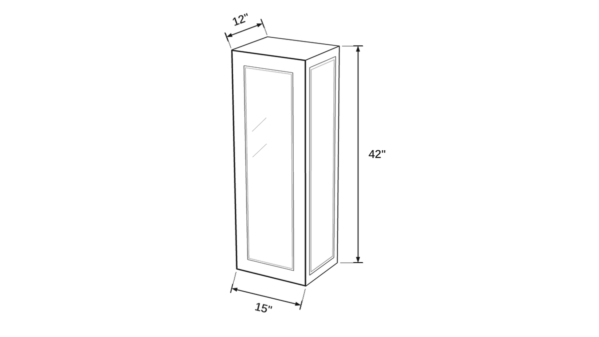 Shaker White- W1542 GD technical diagram