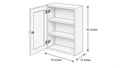Shaker White- W1542 technical diagram