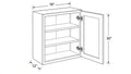 Shaker White- W1830 technical diagram