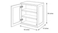 Shaker White- W1836 technical diagram